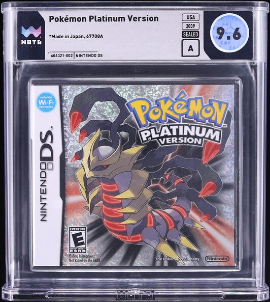 2009 POKEMON PLATINUM VERSION NINTENDO DS WATA 9.6 A SEALED