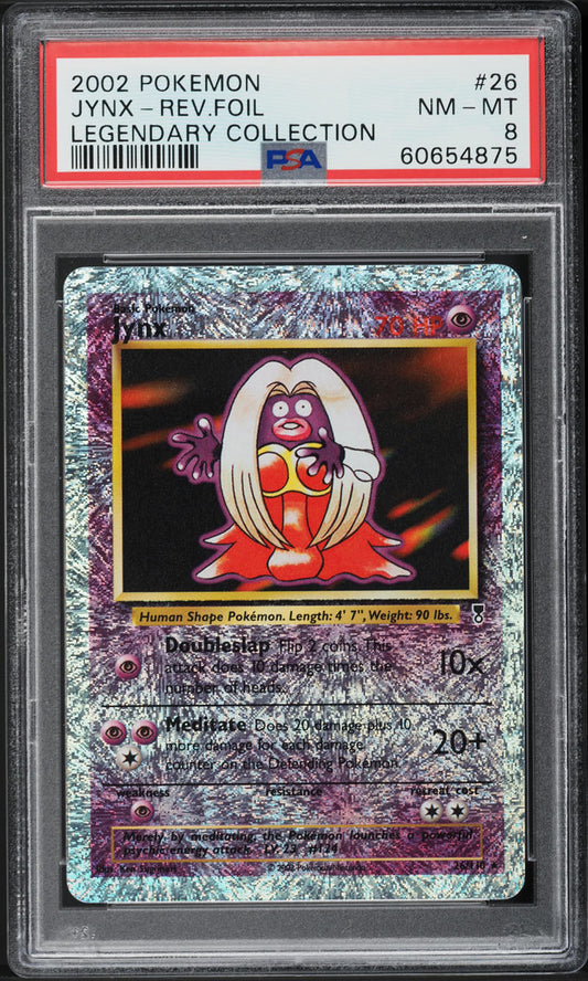 2002 POKEMON LEGENDARY COLLECTION REVERSE HOLO JYNX #26 PSA 8 NM-MT