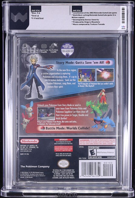2004 POKEMON COLOSSEUM NINTENDO GAMECUBE WATA 9.6 A SEALED