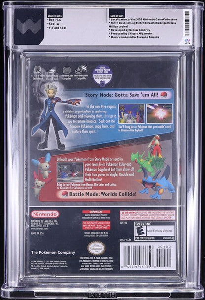 2004 POKEMON COLOSSEUM NINTENDO GAMECUBE WATA 9.6 A SEALED