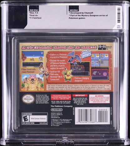 2008 POKEMON MYSTERY DUNGEON: EXPLORERS OF DARKNESS NINTENDO DS WATA 9.8 A+ SEALED