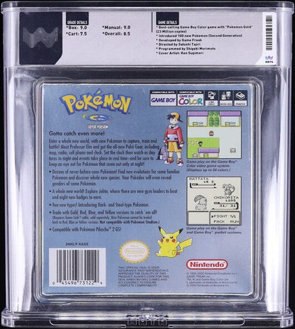 2000 POKEMON SILVER VERSION NINTENDO GAME BOY COLOR WATA 8.5 CIB