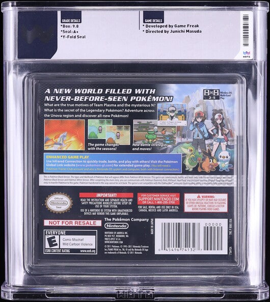 2011 POKEMON BLACK VERSION NINTENDO DS WATA 9.8 A+ SEALED
