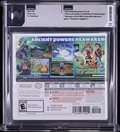 2014 POKEMON ALPHA SAPPHIRE NINTENDO 3DS WATA 10 A++ SEALED