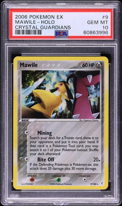 2006 POKEMON EX CRYSTAL GUARDIANS HOLO MAWILE #9 PSA 10 GEM MINT