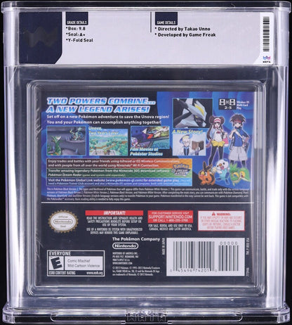 2012 POKEMON BLACK VERSION 2 NINTENDO DS WATA 9.8 A+ SEALED