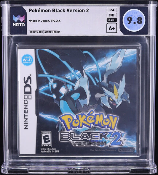 2012 POKEMON BLACK VERSION 2 NINTENDO DS WATA 9.8 A+ SEALED