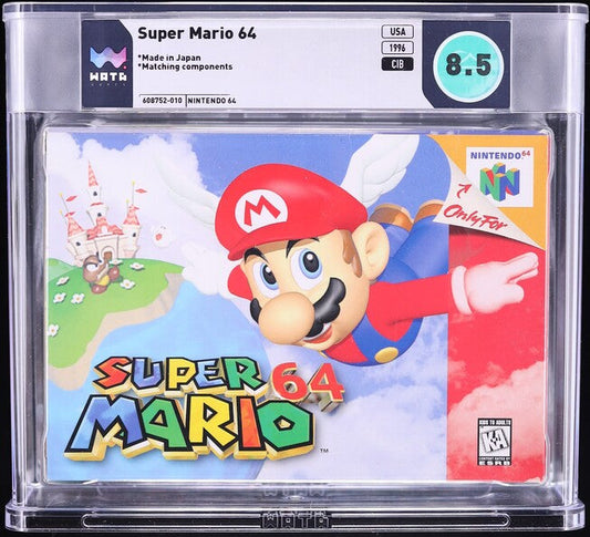 1996 SUPER MARIO 64 NINTENDO 64 N64 WATA 8.5 CIB