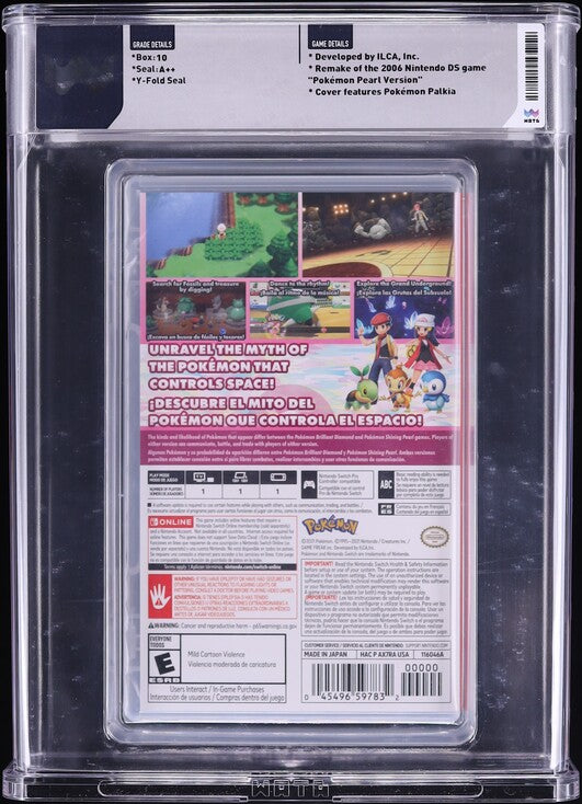 2021 POKEMON SHINING PEARL NINTENDO SWITCH WATA 10 A++ SEALED