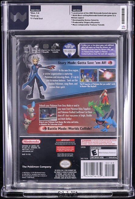 2004 POKEMON COLOSSEUM PLAYER'S CHOICE NINTENDO GAMECUBE WATA 9.8 A+ SEALED