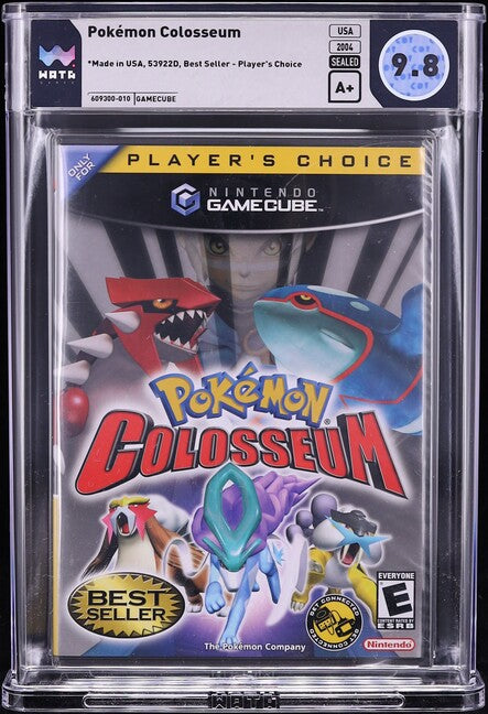 2004 POKEMON COLOSSEUM PLAYER'S CHOICE NINTENDO GAMECUBE WATA 9.8 A+ SEALED