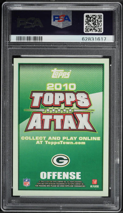 2010 TOPPS ATTAX CODE CARD AARON RODGERS PSA 10 GEM MINT