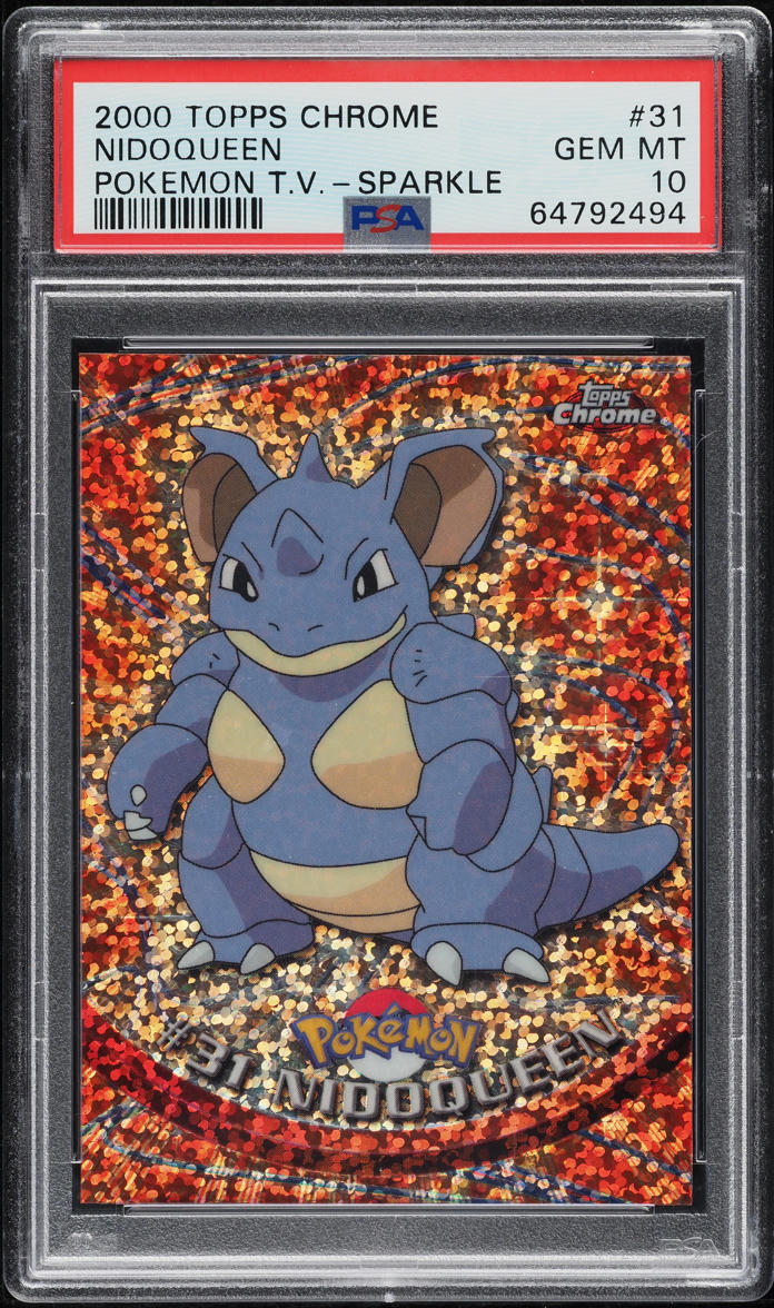 2000 TOPPS CHROME POKEMON SERIES 1 SPARKLE NIDOQUEEN #31 PSA 10 GEM MINT