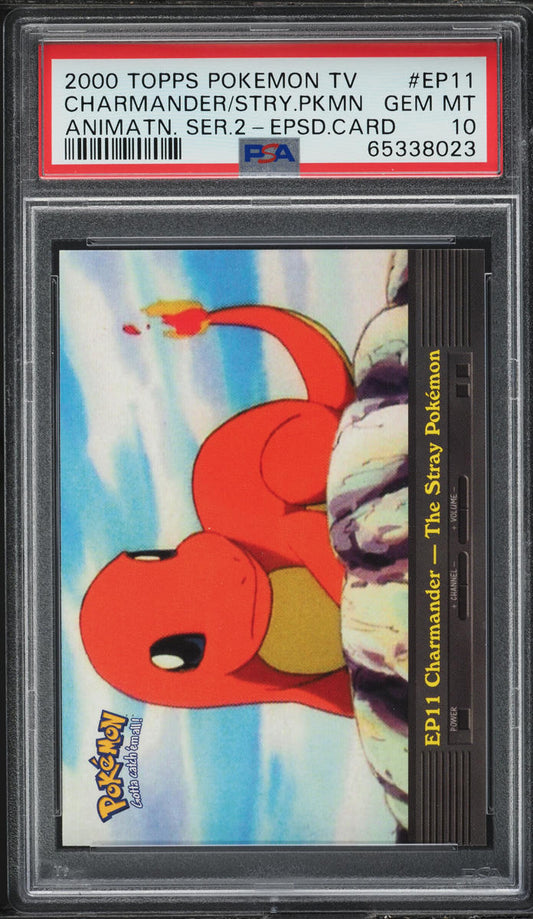 2000 TOPPS POKEMON TV ANIMATION SERIES 2 CHARMANDER #EP11 PSA 10 GEM MINT