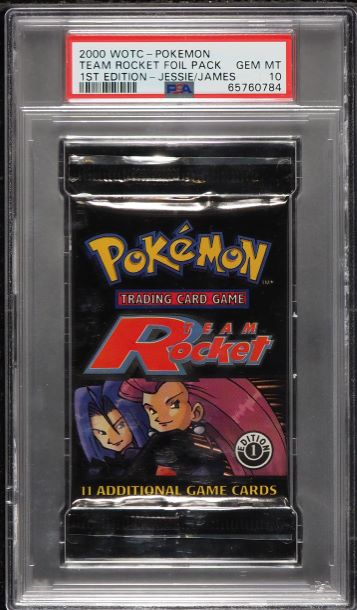 2000 POKEMON TEAM ROCKET 1ST EDITION FOIL PACK JESSIE JAMES PSA 10 GEM MINT