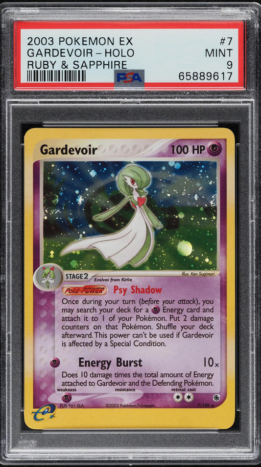 2003 POKEMON EX RUBY & SAPPHIRE HOLO GARDEVOIR #7 PSA 9 MINT