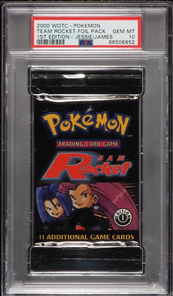 2000 POKEMON WOTC TEAM ROCKET 1ST EDITION FOIL PACK JESSIE JAMES PSA 10 GEM MINT