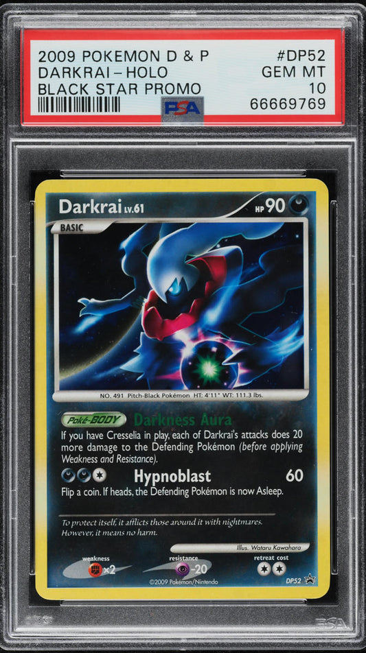 2009 POKEMON DIAMOND & PEARL BLACK STAR PROMO HOLO DARKRAI #DP52 PSA 10 GEM MINT