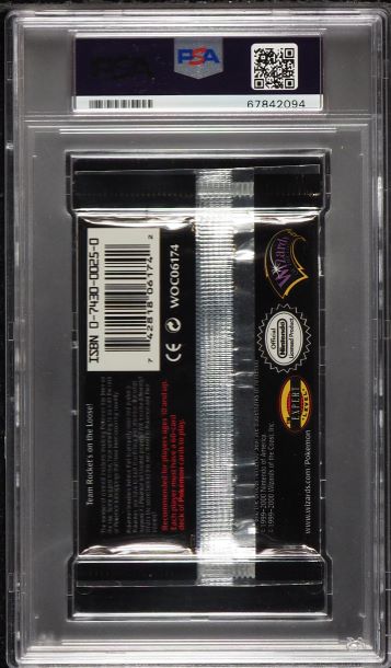 2000 POKEMON TEAM ROCKET 1ST EDITION BOOSTER PACK PSA 10