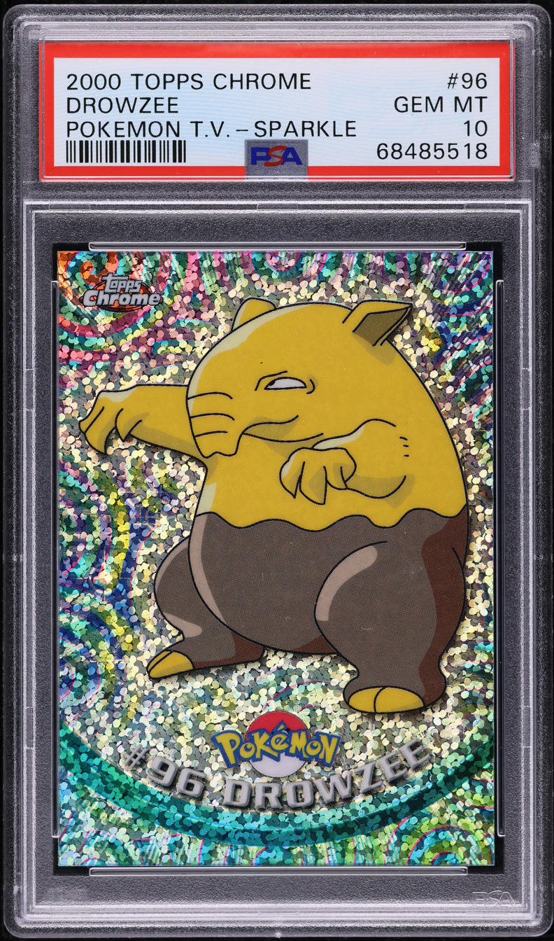 2000 TOPPS CHROME POKEMON SERIES 2 SPARKLE DROWZEE #96 PSA 10 GEM MINT