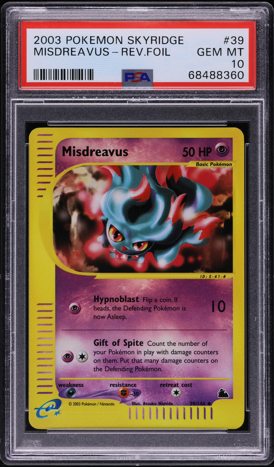 2003 POKEMON SKYRIDGE REVERSE HOLO MISDREAVUS #39 PSA 10 GEM MINT