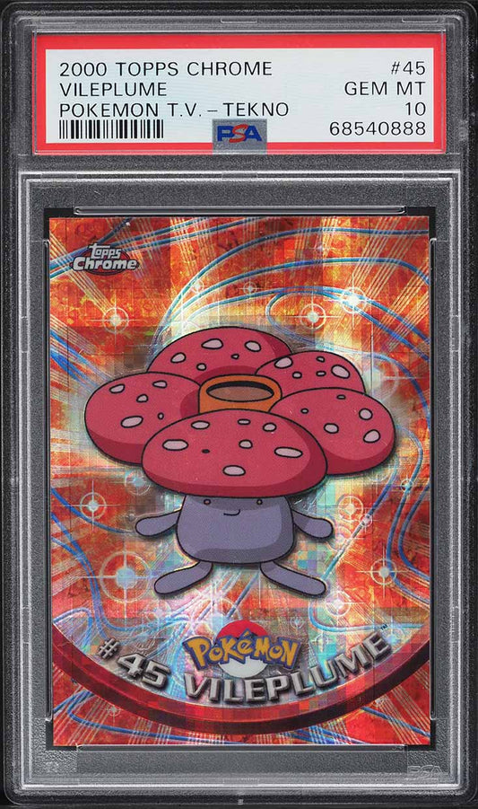 2000 POKEMON TOPPS CHROME SERIES 1 TEKNO VILEPLUME #45 PSA 10 GEM MINT