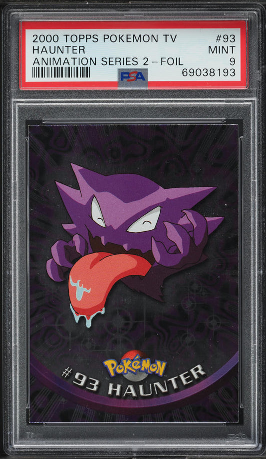 2000 TOPPS POKEMON TV ANIMATION SERIES 2 FOIL HAUNTER #93 PSA 9 MINT