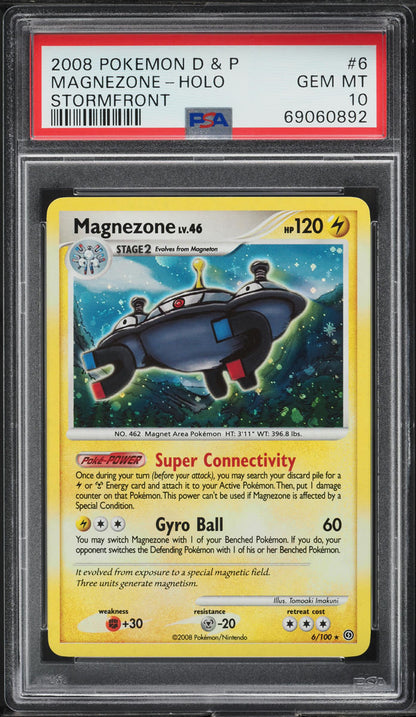 2008 POKEMON DIAMOND & PEARL STORMFRONT HOLO MAGNEZONE #6 PSA 10 GEM MINT