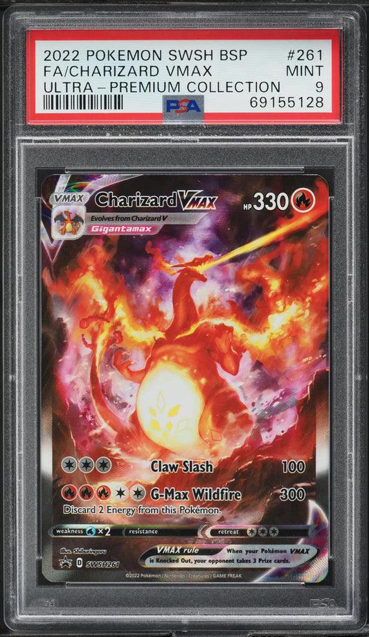 2022 POKEMON SWSH BLACK STAR PROMO ULTRA PREMIUM CHARIZARD VMAX #261 PSA 9 MINT