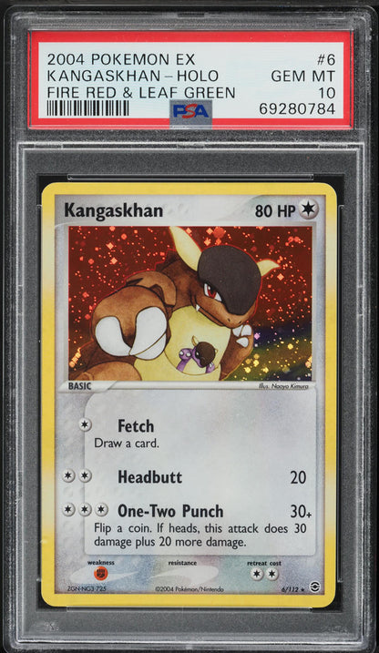 2004 POKEMON EX FIRE RED & LEAF GREEN HOLO KANGASKHAN #6 PSA 10 GEM MINT