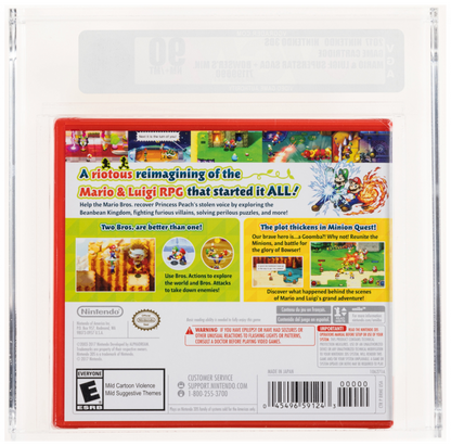 2017 MARIO & LUIGI SUPERSTAR SAGA + BOWSER'S MINIONS NINTENDO 3DS VGA 90 SEALED