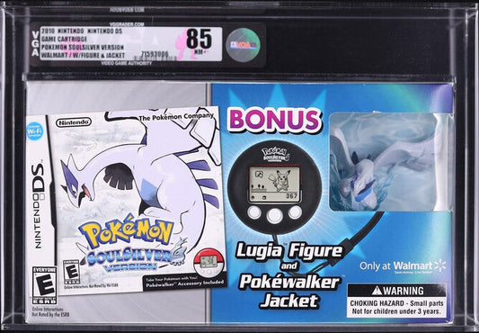 2010 POKEMON SOULSILVER VERSION WITH FIGURE & POKEWALKER NINTENDO DS VGA 85 UNOPENED