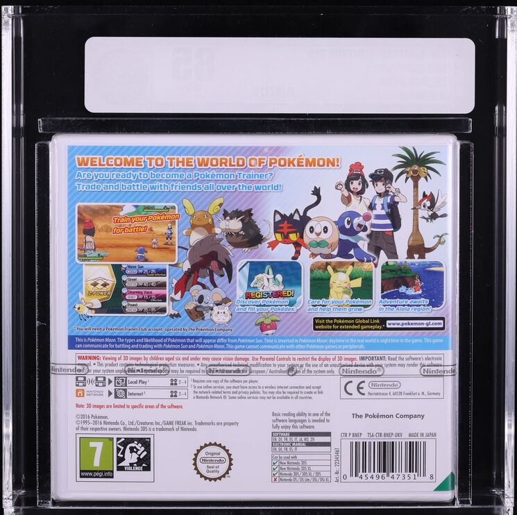 2016 POKEMON MOON NINTENDO 3DS VGA 85 SEALED