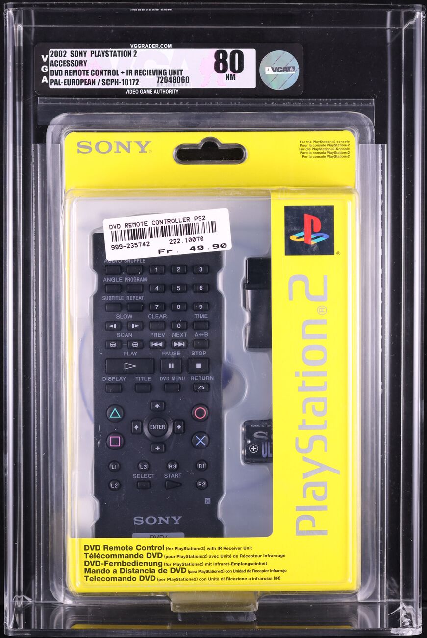 2002 SONY PLAYSTATION 2 PS2 DVD REMOTE CONTROL VGA 80 SEALED