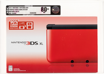 2012 NINTENDO 3DS XL RED BLACK CONSOLE VGA 80+ SEALED