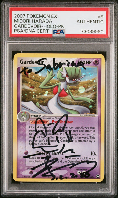 2007 POKEMON EX POWER KEEPERS HOLO GARDEVOIR #9 HARADA AUTO PSA AUTH