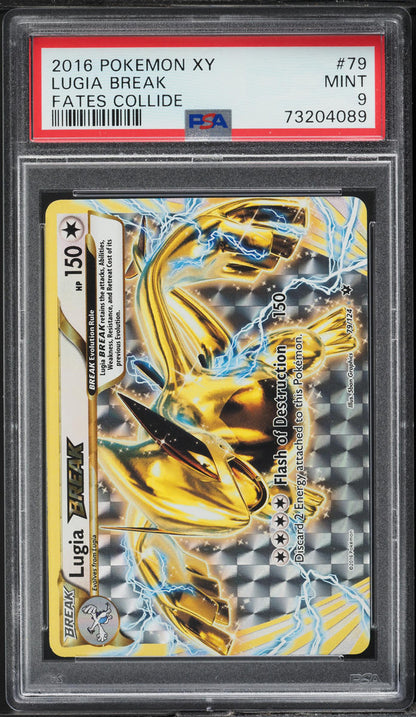 2016 POKEMON XY FATES COLLIDE LUGIA BREAK #79 PSA 9 MINT