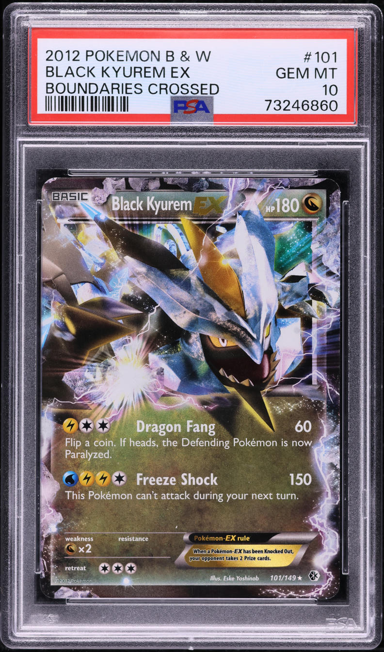 2012 POKEMON BLACK & WHITE BOUNDARIES CROSSED BLACK KYUREM EX #101 PSA 10 GEM MINT