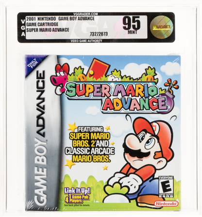 2001 SUPER MARIO ADVANCE NINTENDO GAME BOY ADVANCE GBA VGA 95 SEALED