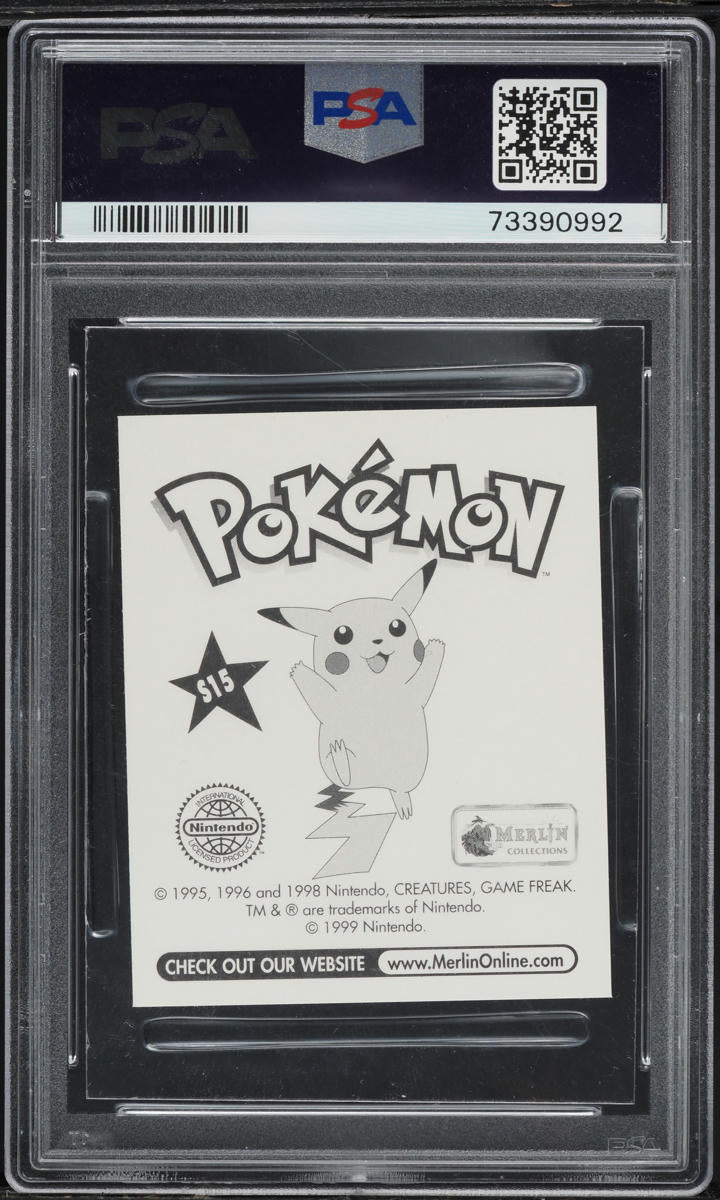 1999 MERLIN POKEMON STICKERS PRISM GENGAR #S15 PSA 10 GEM MINT