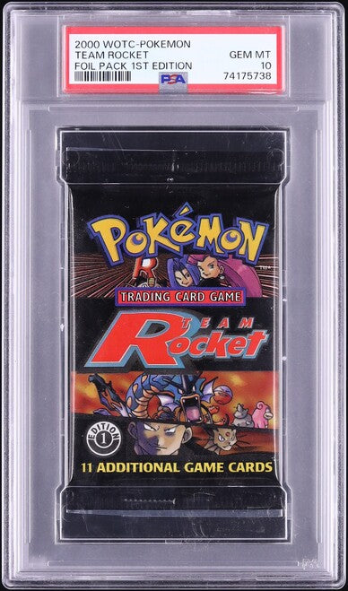 2000 POKEMON TEAM ROCKET 1ST EDITION BOOSTER PACK PSA 10