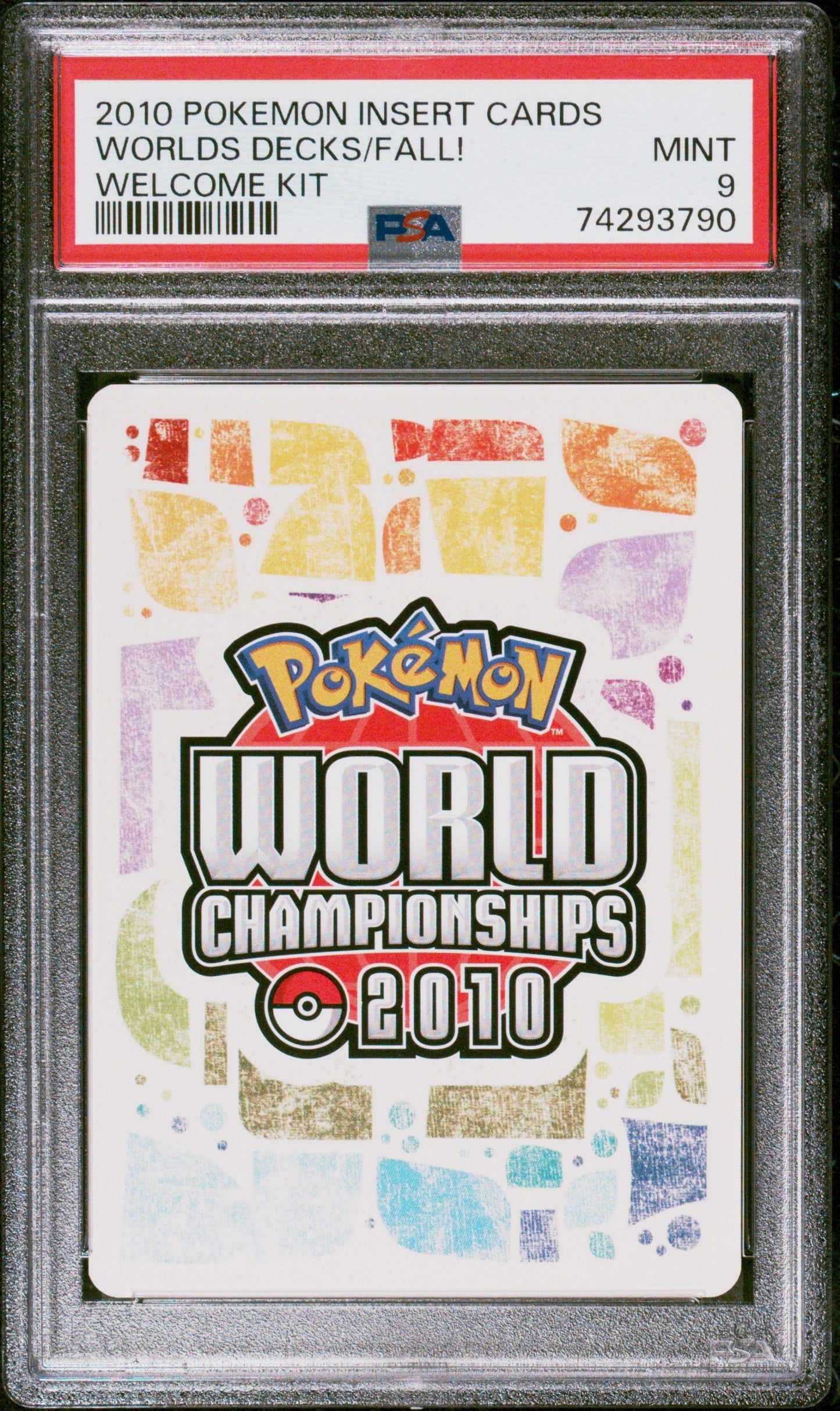 2010 POKEMON WORLD CHAMPIONSHIPS WELCOME KIT INSERT CARD PSA 9