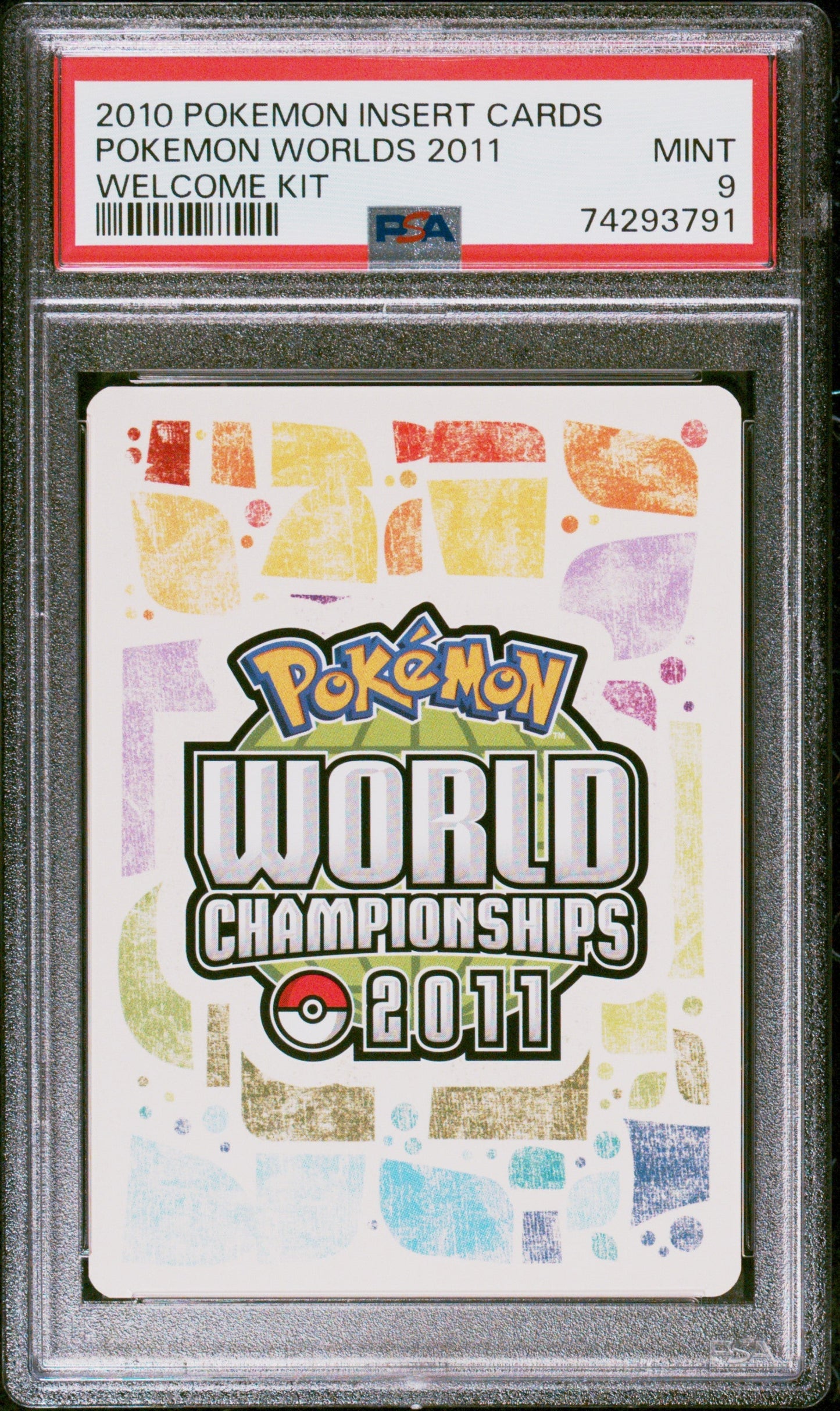 2011 POKEMON WORLD CHAMPIONSHIPS WELCOME KIT INSERT CARD PSA 9