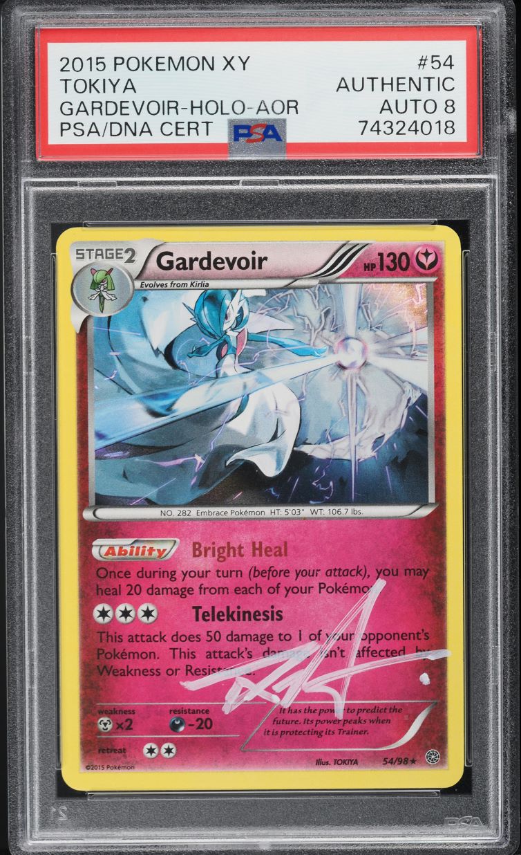 2015 POKEMON XY ANCIENT ORIGINS HOLO GARDEVOIR TOKIYA AUTO DNA 8 #54 PSA AUTH