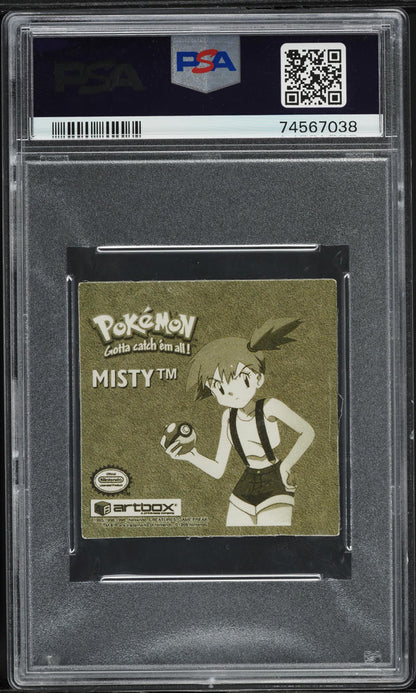 1999 POKEMON STICKERS SERIES 1 RARE GOLD MISTY #R01 PSA 8 NM-MT