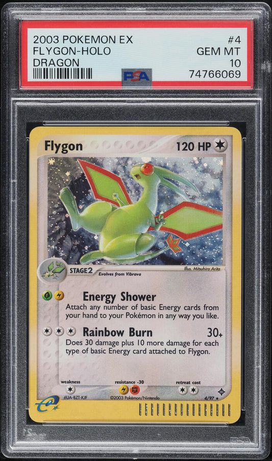 2003 POKEMON EX DRAGON HOLO FLYGON #4 PSA 10 GEM MINT