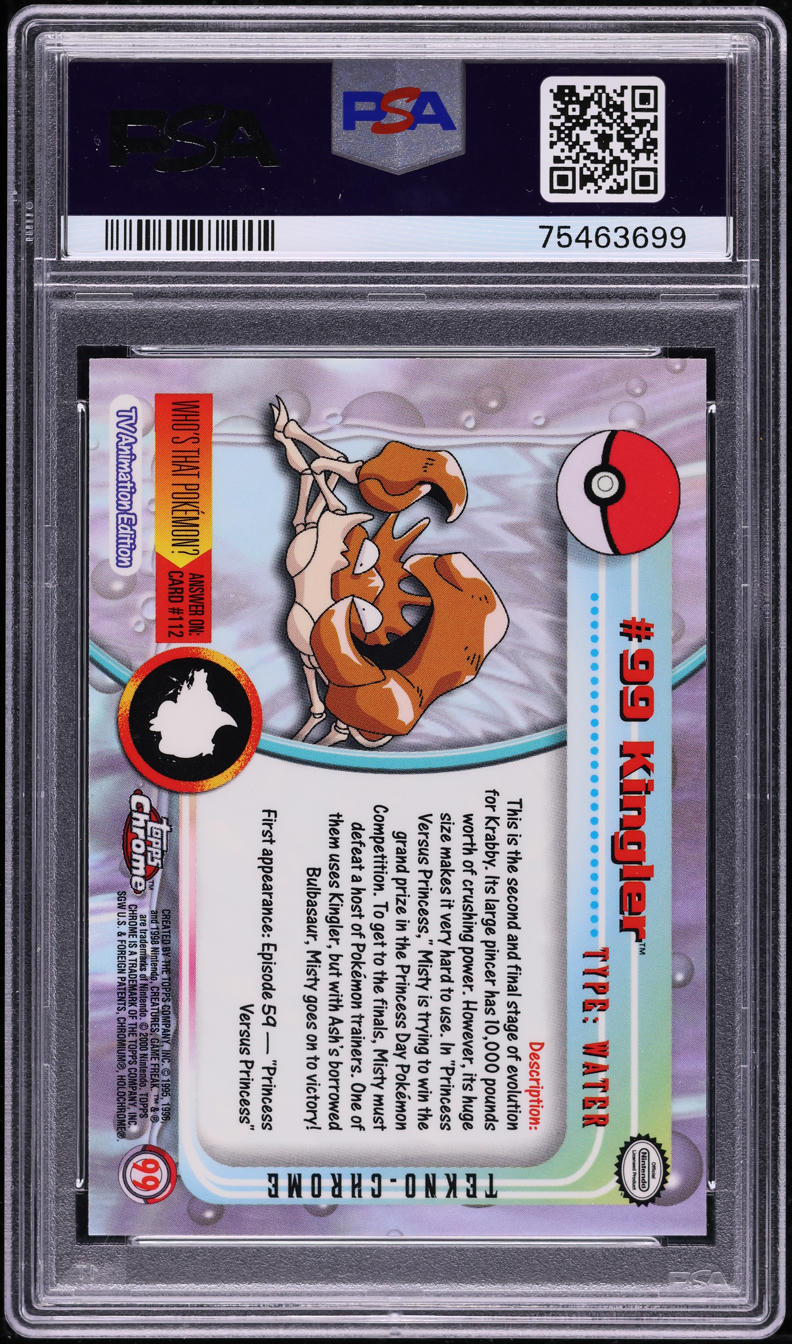 2000 POKEMON TOPPS CHROME SERIES 2 TEKNO KINGLER #99 PSA 10 GEM MINT