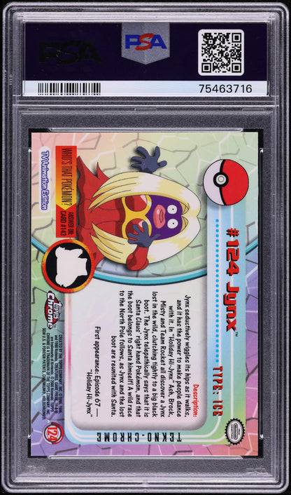 2000 POKEMON TOPPS CHROME SERIES 2 TEKNO JYNX #124 PSA 10 GEM MINT