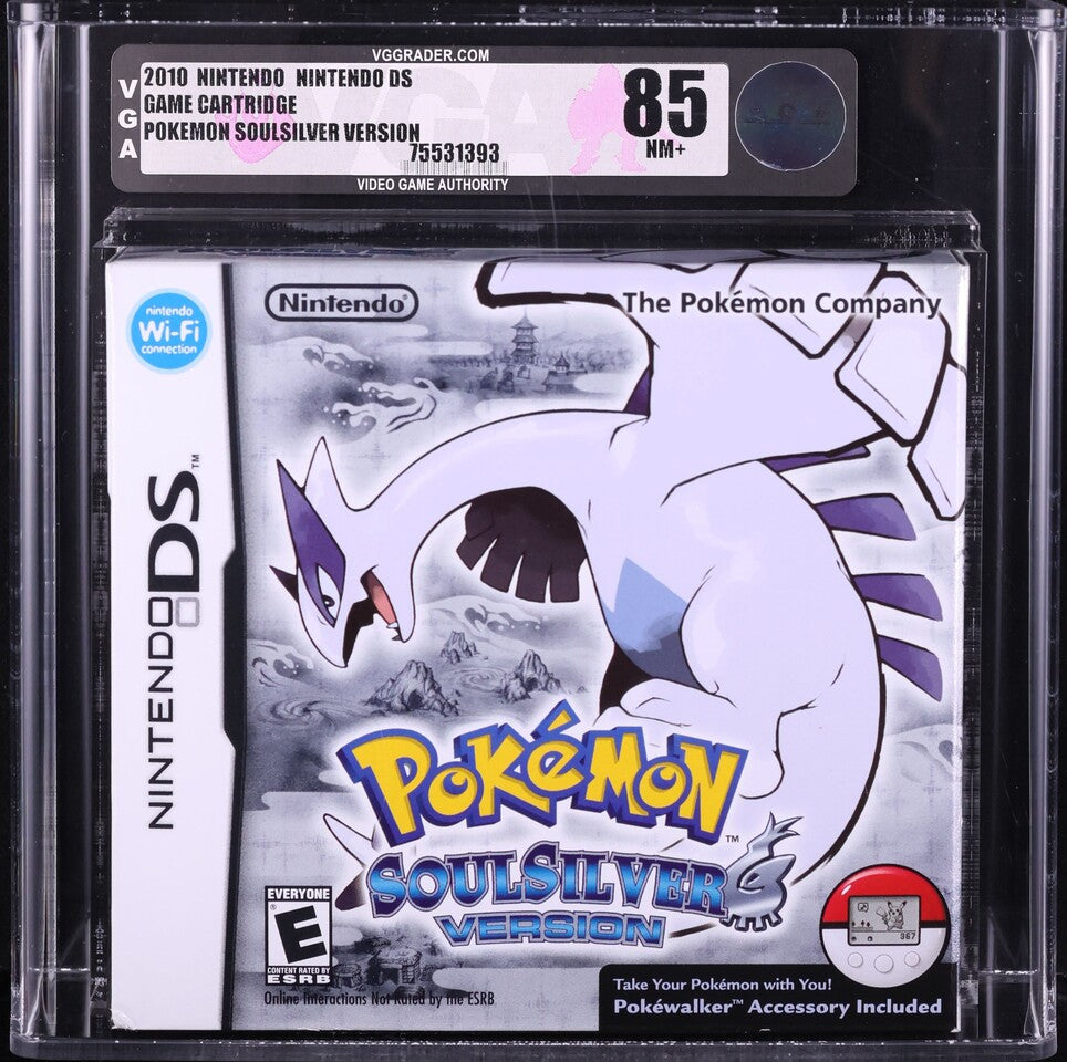 2010 POKEMON SOULSILVER VERSION NINTENDO DS VGA 85 SEALED *INCLUDES POKEWALKER*