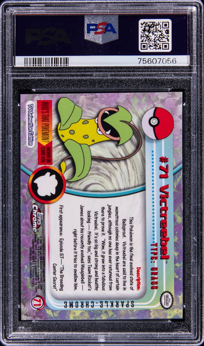 2000 TOPPS CHROME POKEMON SERIES 1 SPARKLE #71 VICTREEBEL PSA 10 GEM MINT